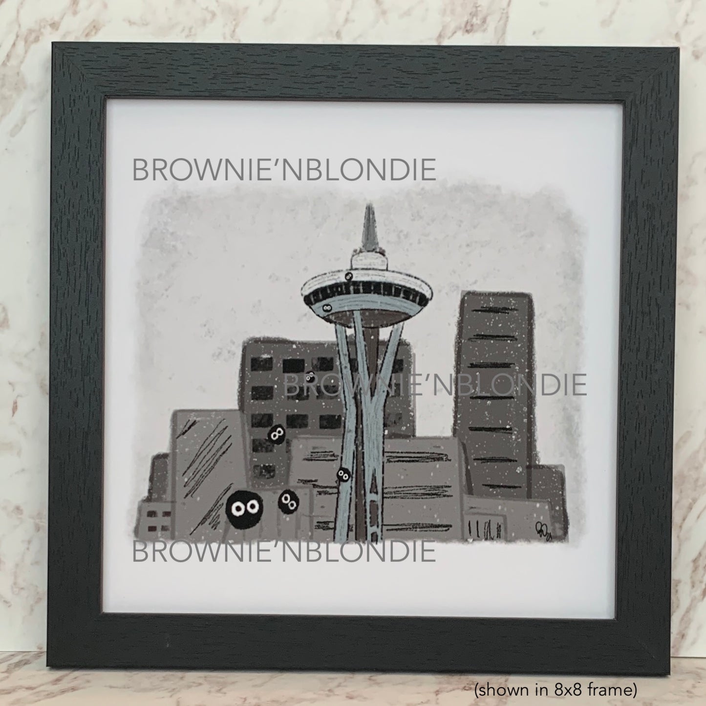 Framed Art Print - Soot in Seattle