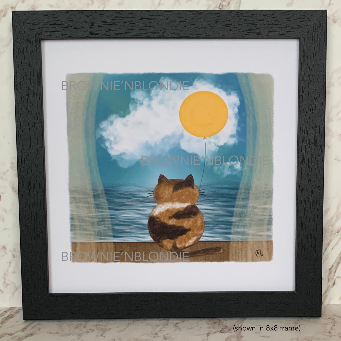 Framed Art Print - Serendipity Cat