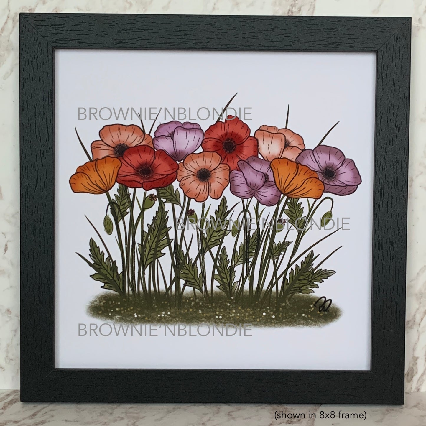 Framed Art Print - Poppies