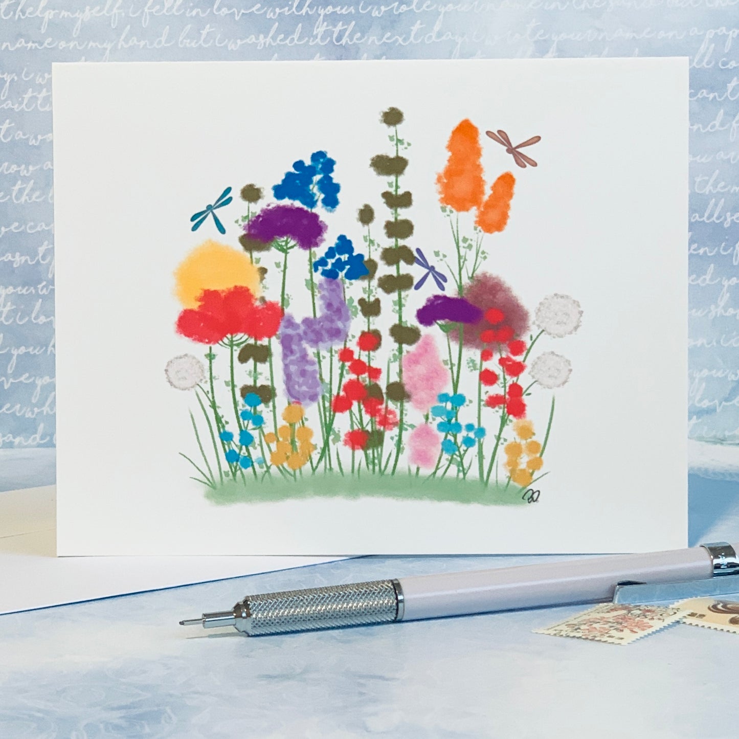 Dragonflies & Rainbow Flowers (New Version)