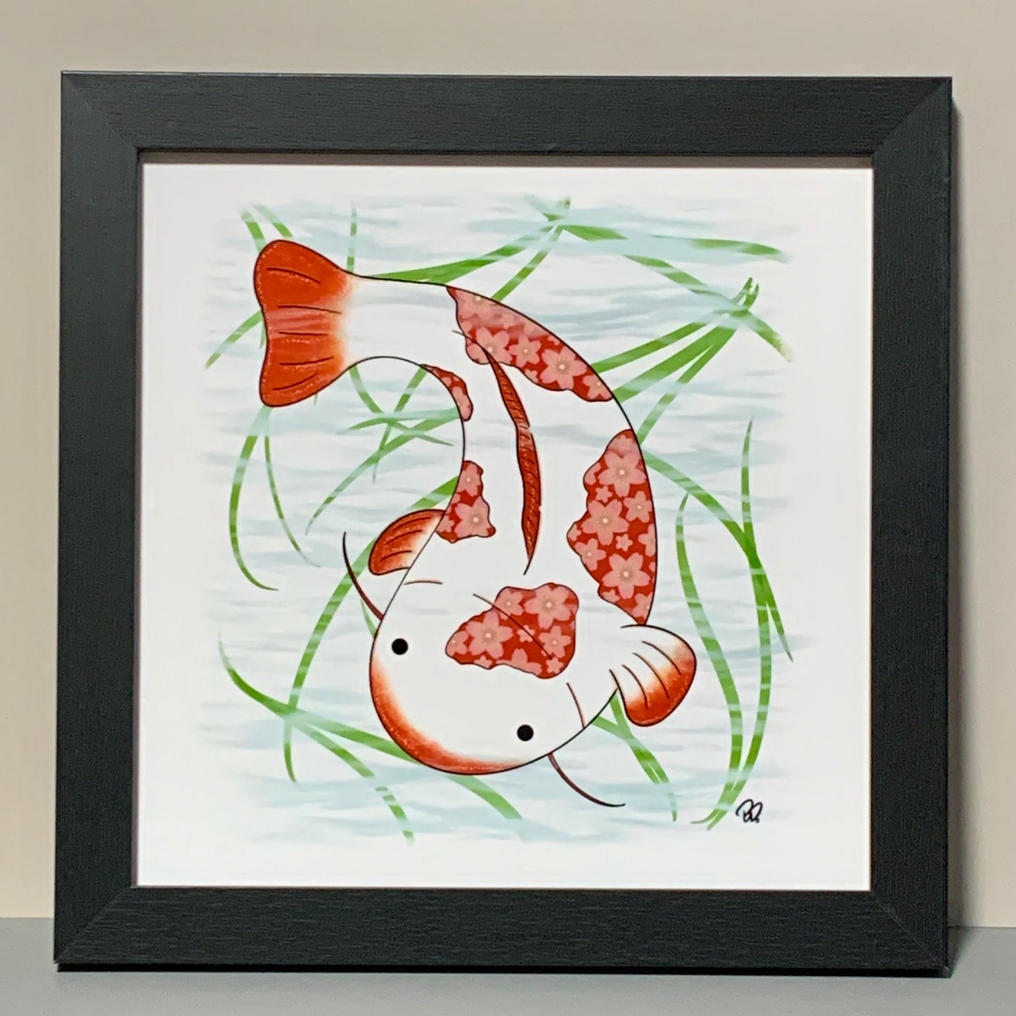 Framed Art Print - Sakura Koi