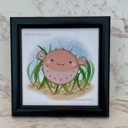 Framed Art Print - Little Pufferfish