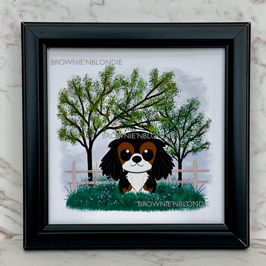 Framed Art Print - Cavalier King Charles Spaniel