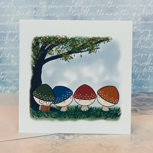 Note Card - Mushroom Gnomes