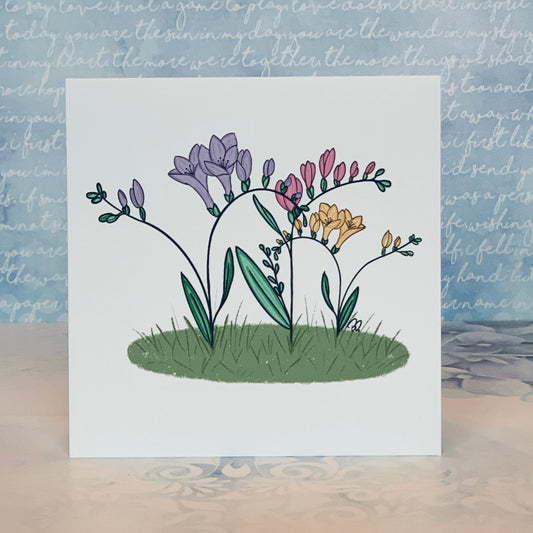 Note Card - Freesia