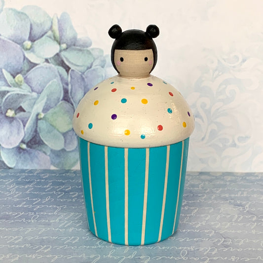 Kokeshi Doll Pin Cushion (Cupcake Style)
