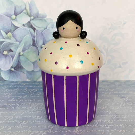Kokeshi Doll Pin Cushion (Cupcake Style)