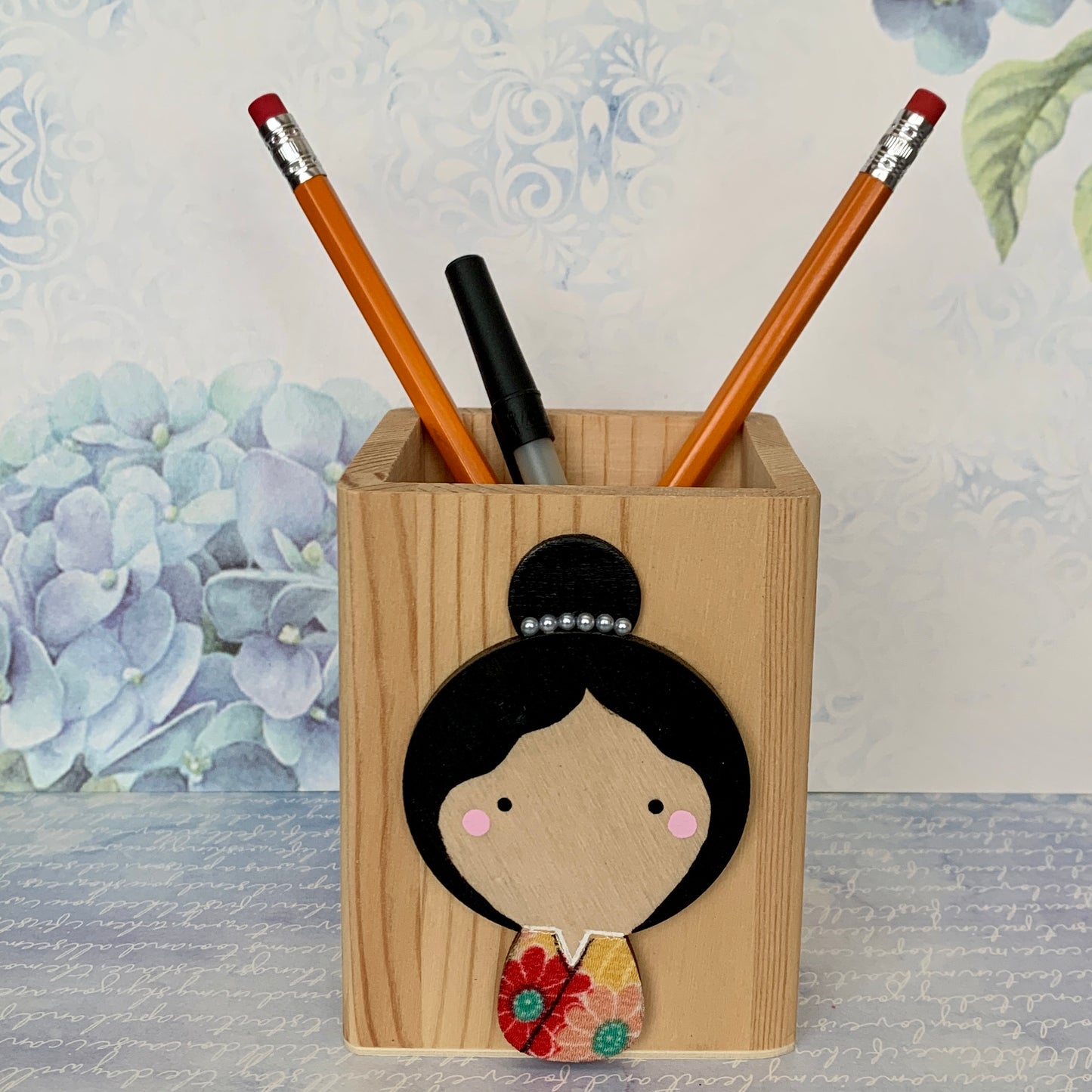 Wooden Pencil Holders (Kokeshi)