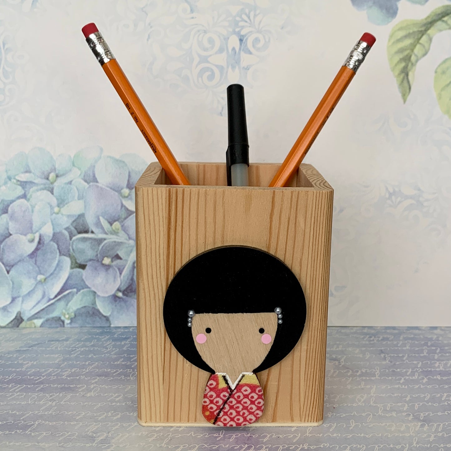 Wooden Pencil Holders (Kokeshi)