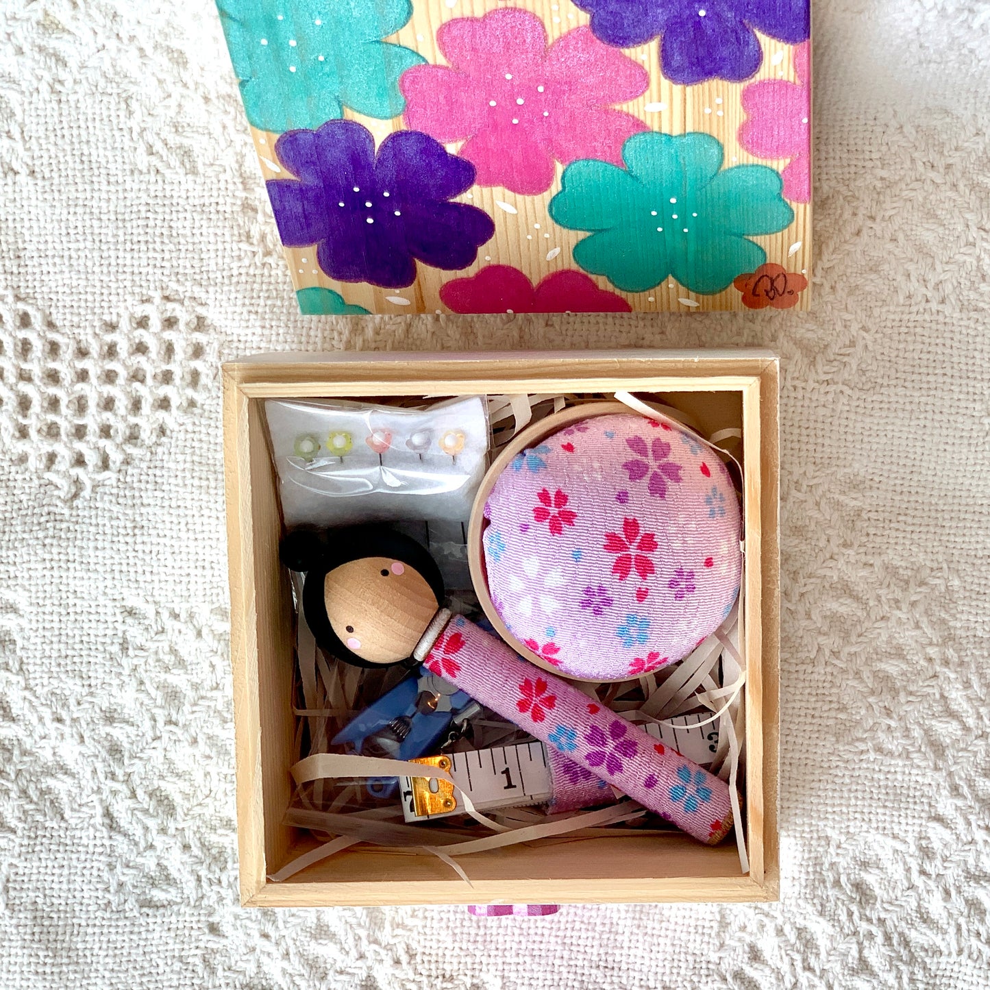 Hand-painted Sewing Box