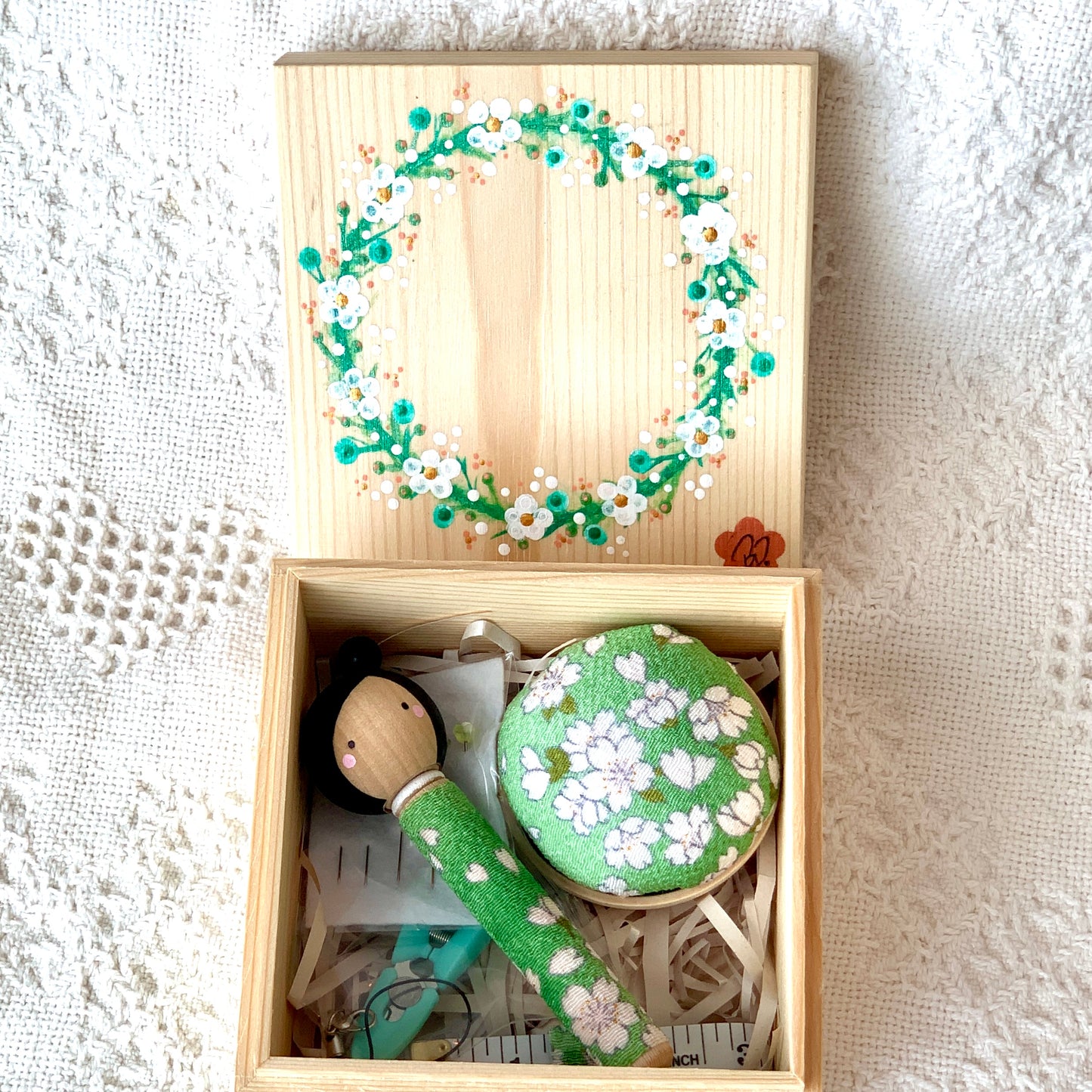 Hand-painted Sewing Box