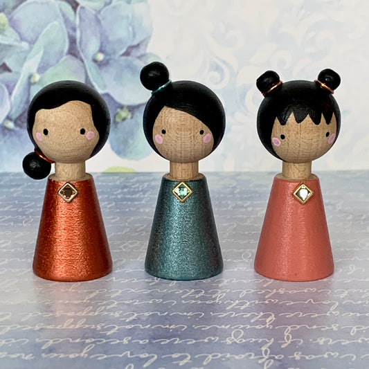 Mini Kokeshi Dolls