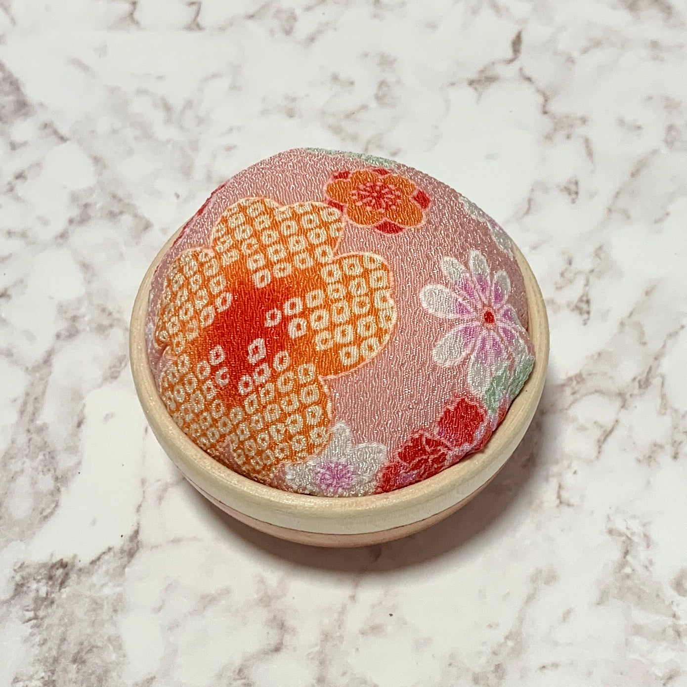 Pin Cushion Bowl - Pink Gold