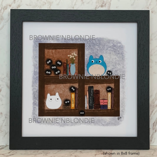 Framed Art Print - Tansu/Bookshelf