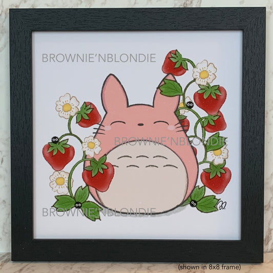 Framed Art Print - With Strawberries