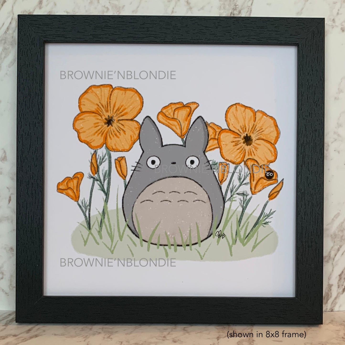 Framed Art Print - With Poppies