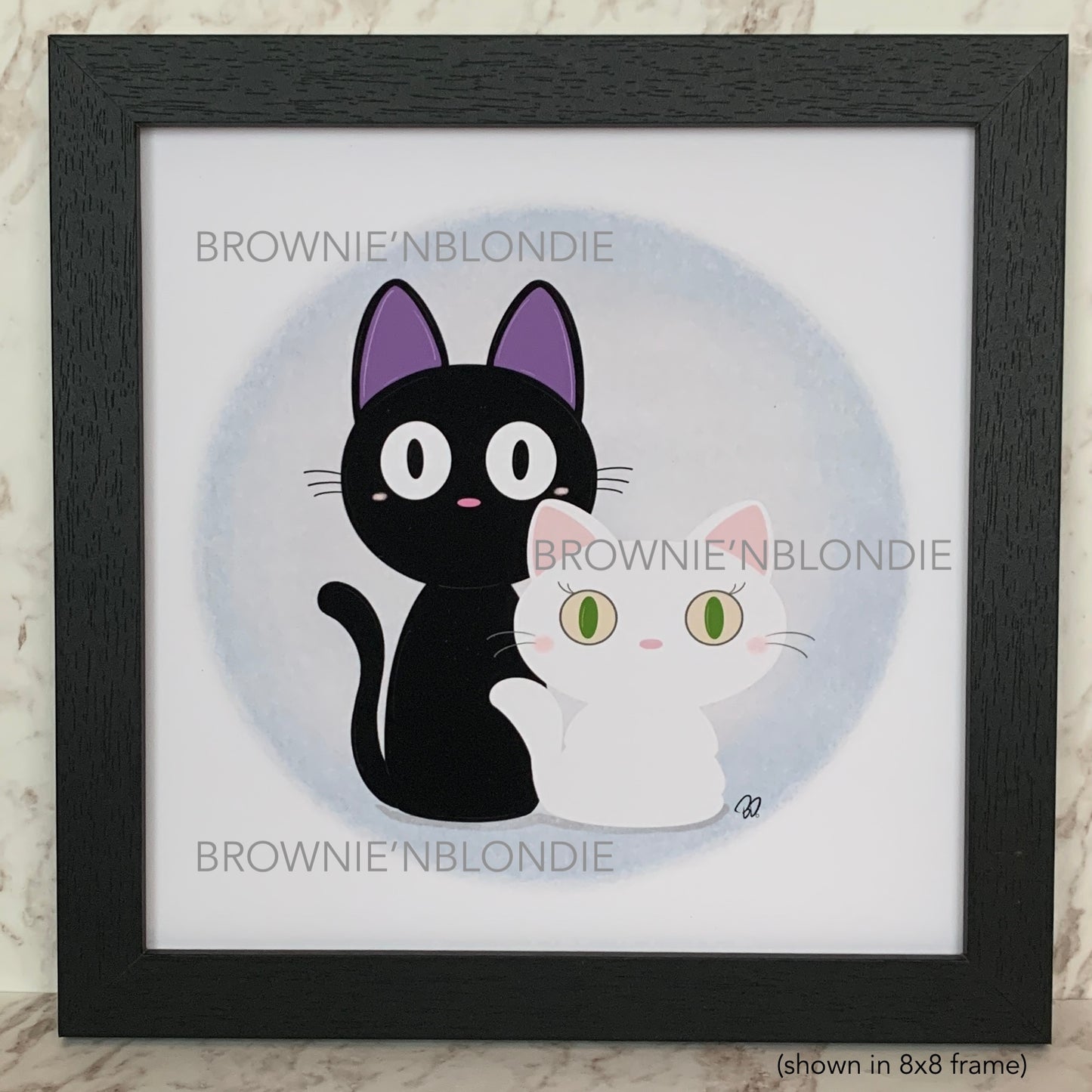 Framed Art Print - Jiji & Lily