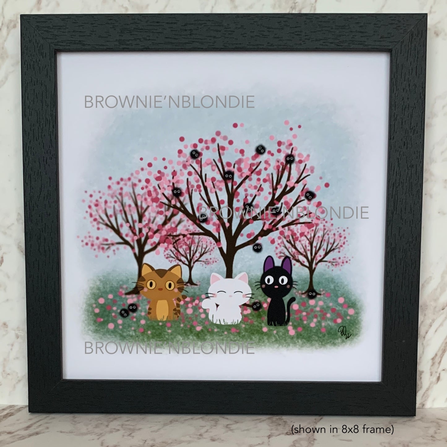 Framed Art Print - Cat Trio