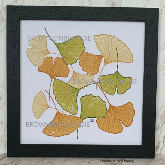 Framed Art Print - Ginkgo Leaves