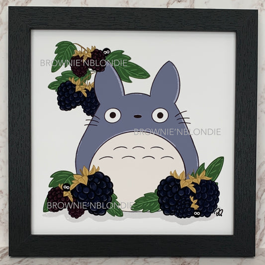 Framed Art Print - With Blackberries