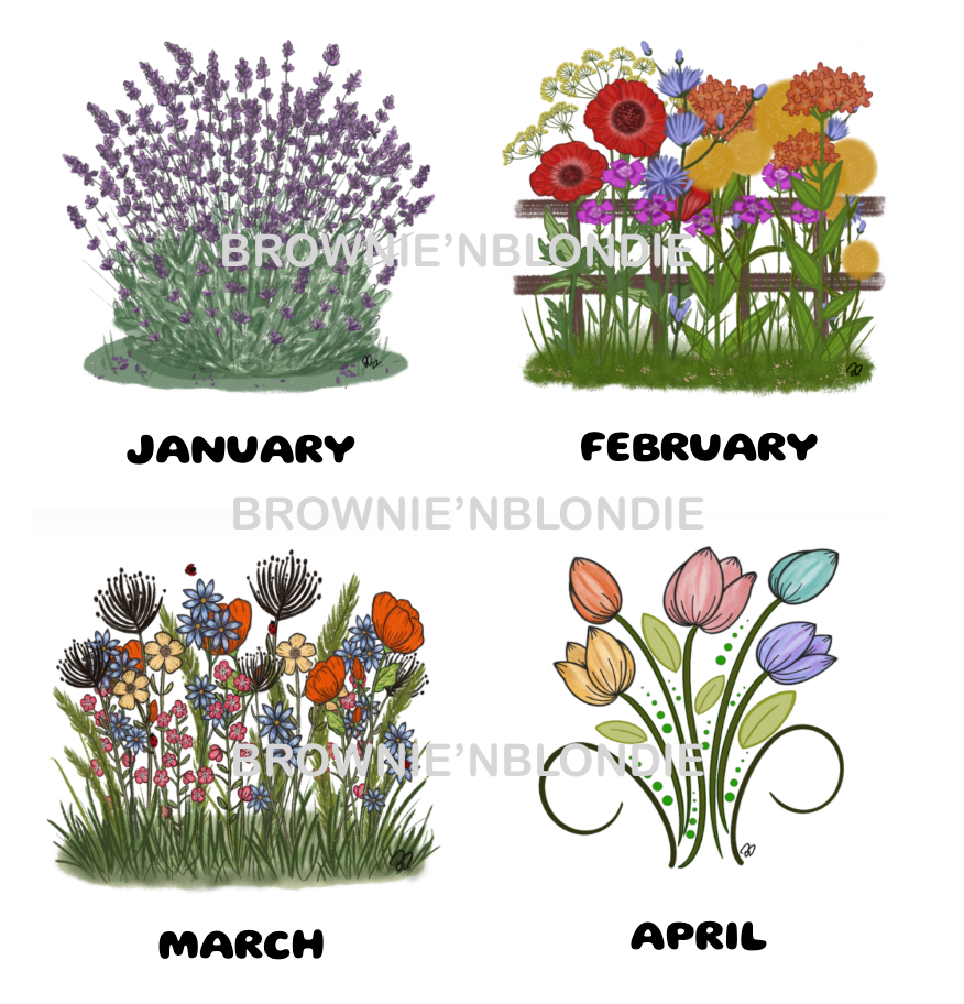 2027 Desk Calendar - Floral