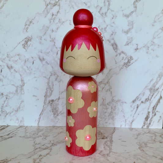 Large Kokeshi Doll - Blossoms