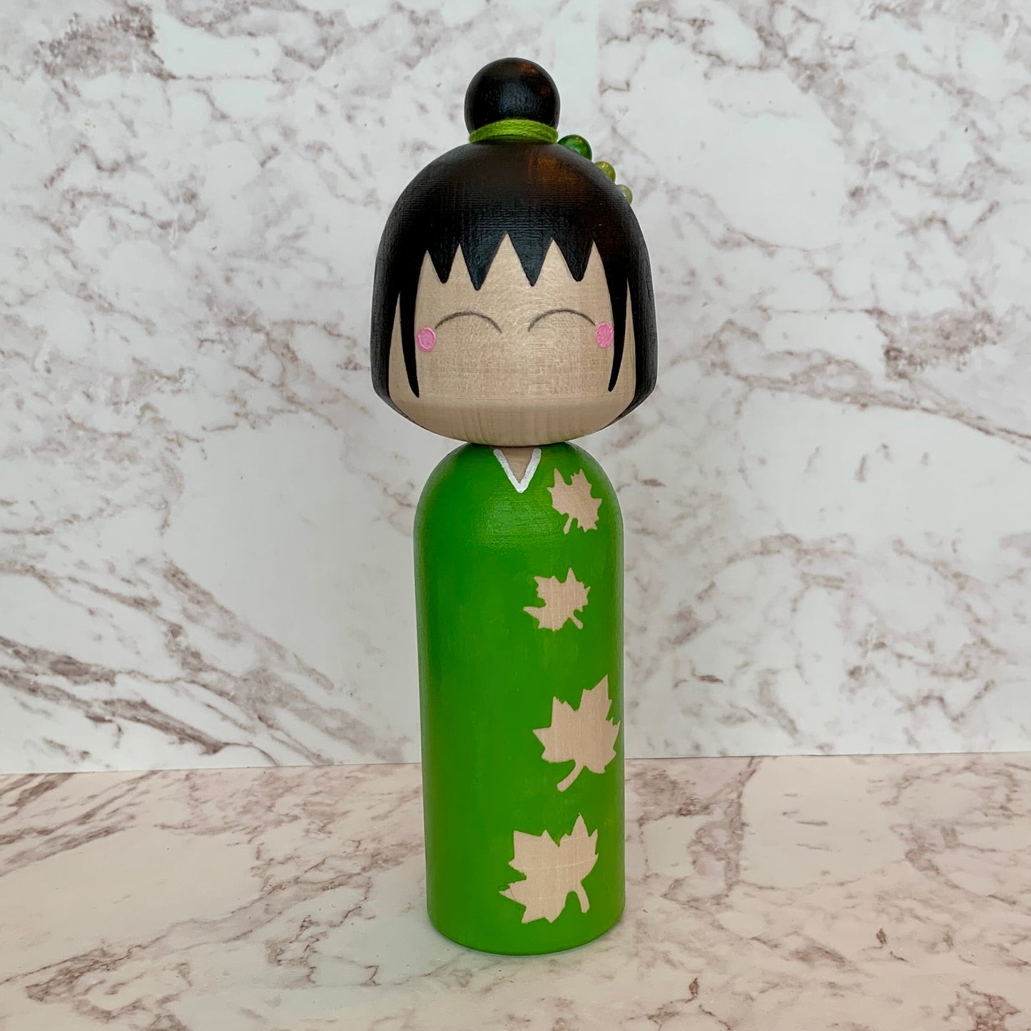 Large Kokeshi Doll - Leaves