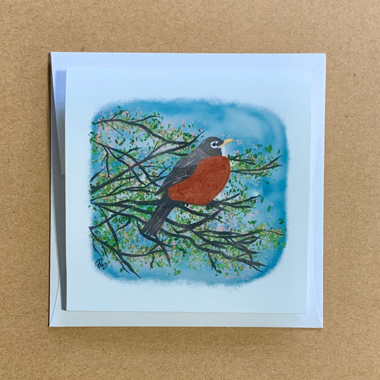 Bird in Blossoms Note Card