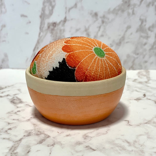 Pin Cushion Bowl - Orange Pearl