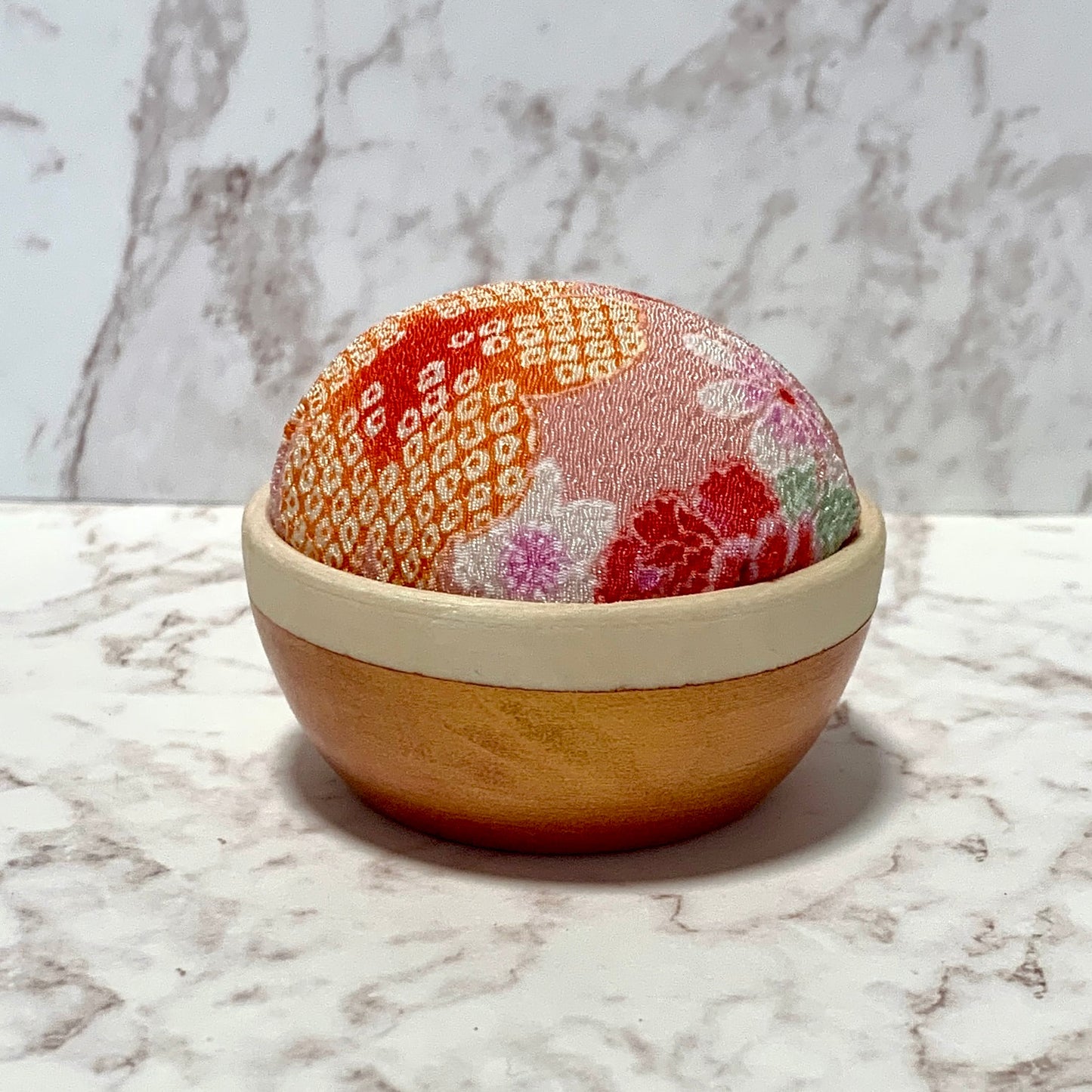 Pin Cushion Bowl - Pink Gold